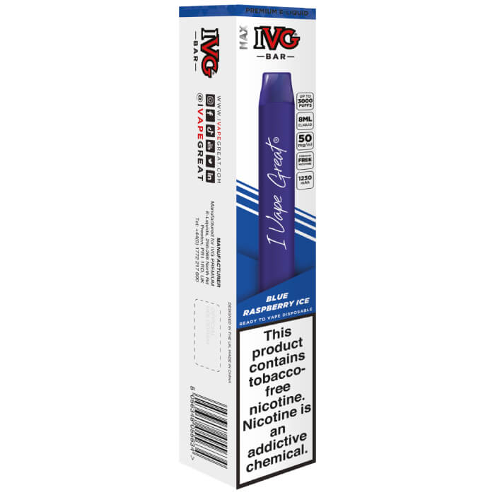 IVG Disposable Max Bar Blue Raspberry Ice - IVG America